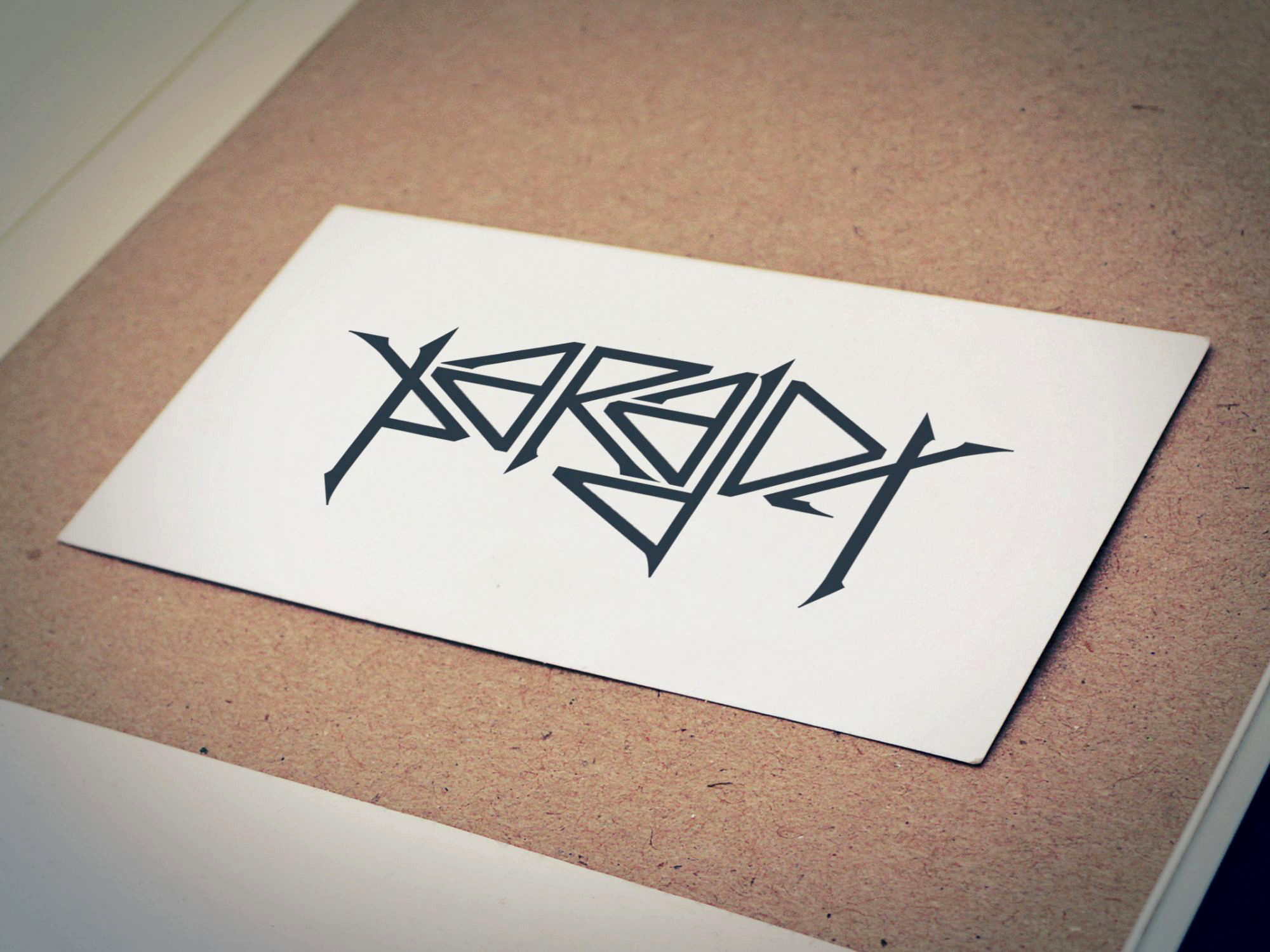 Gestaltung eines Logos für den Musiker Paradox; Design von Jan Moritz Baltruweit